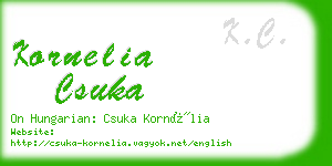 kornelia csuka business card